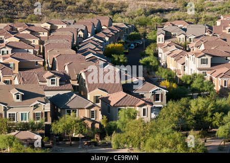 De développement du logement en altitude, Scottsdale, Arizona. Banque D'Images