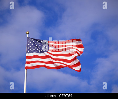 Stars and Stripes United States flag, Fort Lauderdale, Floride, États-Unis d'Amérique Banque D'Images