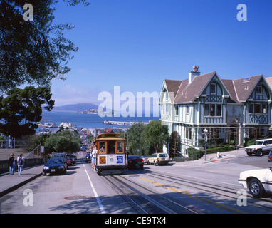 Télécabine sur Hyde Street, San Francisco, Californie, États-Unis d'Amérique Banque D'Images