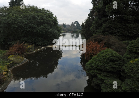 Sheffield Park Gardens et de la Chambre sur une journée dans le Sussex UK hivers Banque D'Images