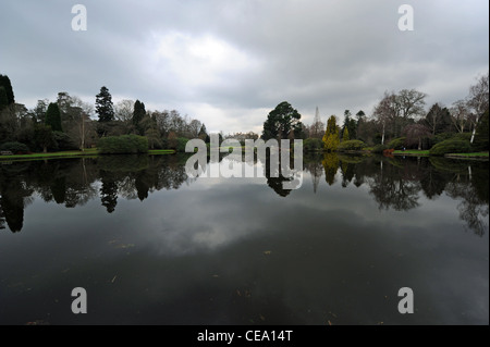 Sheffield Park Gardens et de la Chambre sur une journée dans le Sussex UK hivers Banque D'Images