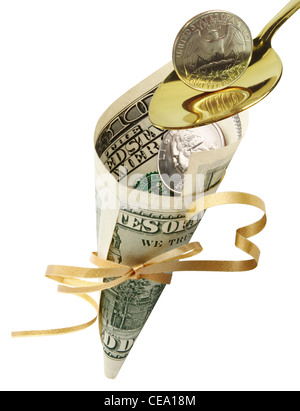 Abstract. Flux financiers Banque D'Images