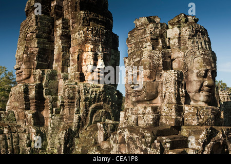 Le Bayon, Angkot Thom, Angkor, Siem Reap, Cambodge Banque D'Images