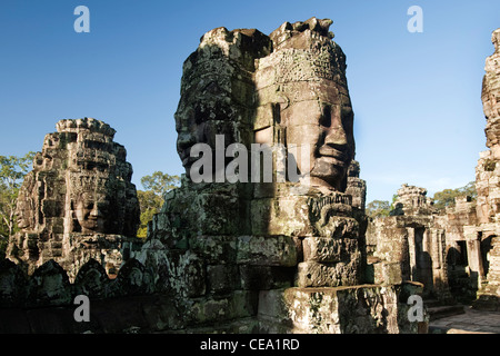 Le Bayon, Angkot Thom, Angkor, Siem Reap, Cambodge Banque D'Images