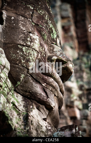 Le Bayon, Angkot Thom, Angkor, Siem Reap, Cambodge. UNESCO World Heritage Site. Banque D'Images