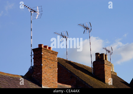 Un plat arial sur le toit d'une maison Banque D'Images