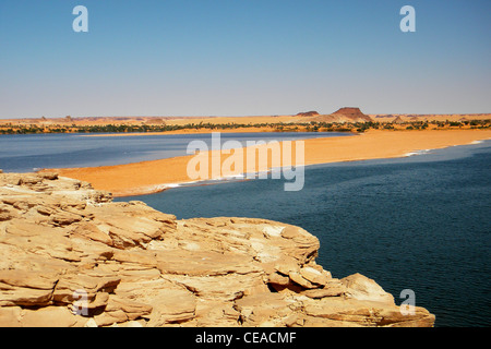 Ounianga Kebir lake, région de l'Erdi, au Tchad Banque D'Images