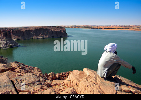 Ounianga Kebir lake, région de l'Erdi, au Tchad Banque D'Images