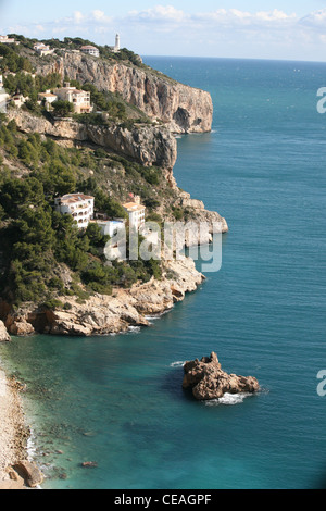 Costline près du cap de la Nau près de Xabia Javea Costa Blanca espagne Levante Banque D'Images