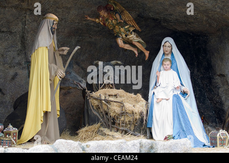 La basilique Saint Pierre, la Basilique di San Pietro Rome Vatican crèche Banque D'Images