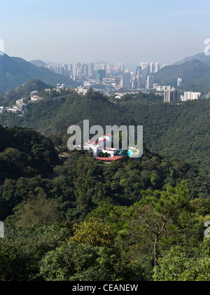 dh Chine Maison de luxe Villa WONG NAI CHUNG GAP HONG KONG ISLAND propriété donnant sur la campagne riche maison chinoise Banque D'Images