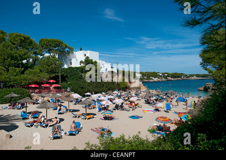 Plage Cala d'es Pou, es Forti, Cala d'Or, Majorque, Baléares, Espagne Banque D'Images