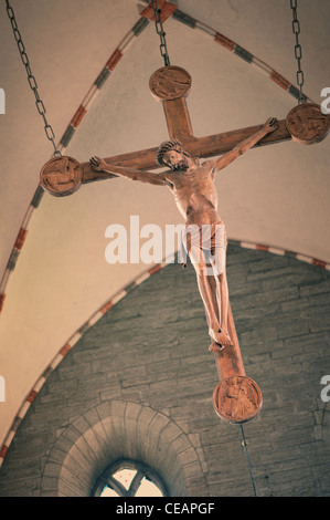 La crucifixion de Jésus, abbaye de Vadstena, Suède Banque D'Images