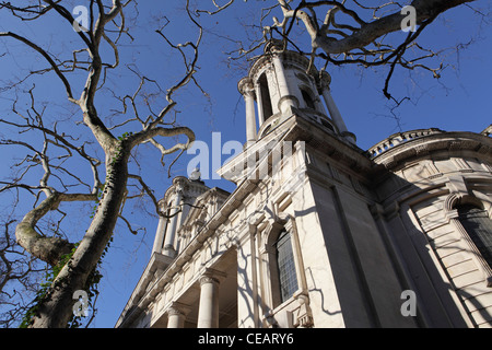 À la recherche des détails architecturaux de St John's Smith Square, Westminster, l'Église et vivre de la musique classique, Westminster, Royaume-Uni Banque D'Images