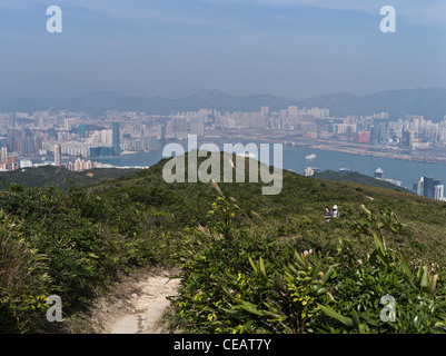 dh braemar Hill Footpath CARRIÈRE BAY HONG KONG Walking Footpaths Dans les collines derrière Braemar colline parc de campagne Banque D'Images