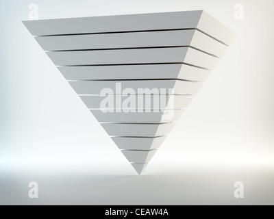 Résumé nacré pyramide 3d Banque D'Images