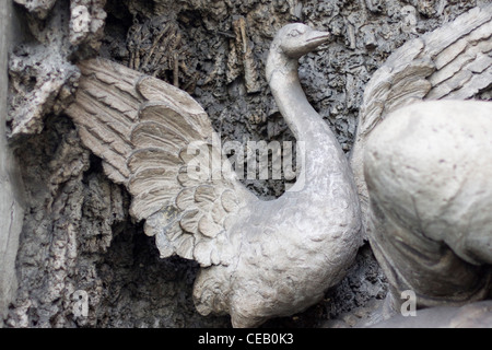 Façade et fontaine à l'angle de l'église Holy Trinity commandé par l'ordre de moines Trinitaires espagnols Banque D'Images