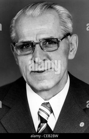 Willi Stoph - *09.07.1914 -13.04.1999 : Premier Ministre de la RDA. Banque D'Images