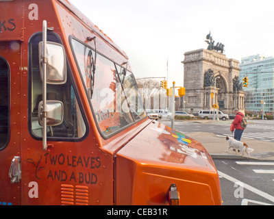 Camion alimentaire rally Brooklyn NY Banque D'Images