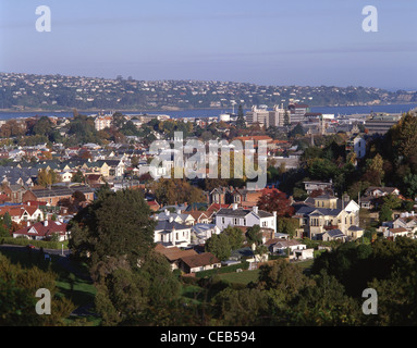 Vue sur la ville de Pine Hill, Dunedin, Otago, île du Sud, Nouvelle-Zélande Banque D'Images