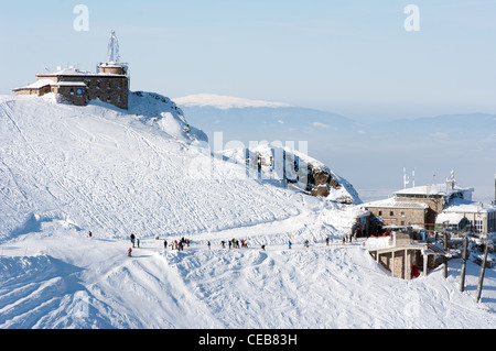 Le téléphérique de Kasprowy Wierch et Babia Gora. Tatra en hiver. Banque D'Images