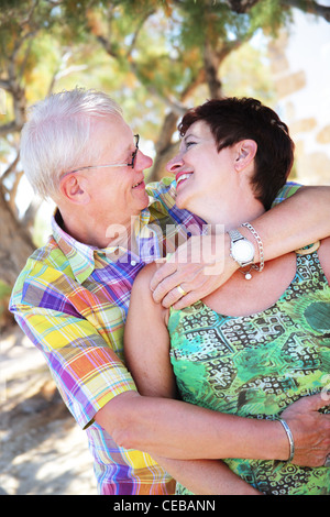 Mature couple smiling. Banque D'Images