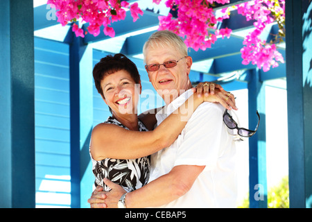 Mature couple smiling. Banque D'Images