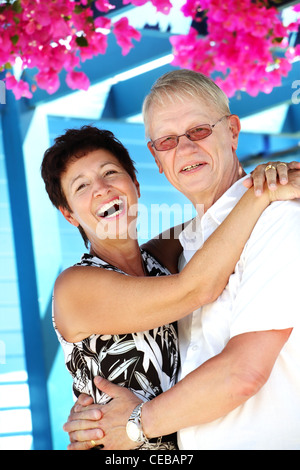 Mature couple smiling. Banque D'Images