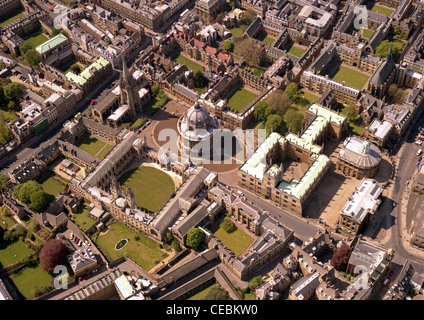 Image aériennes historiques de l'Université d'Oxford Collèges pris Mai 1991 Banque D'Images