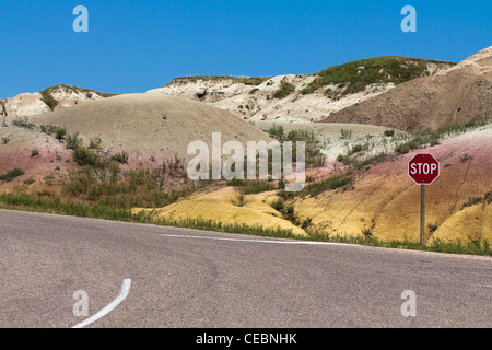Montagnes rocheuses américaines Badlands National Park South Dakota aux États-Unis US Yellow Mounds vu d'en haut au-dessus de votre tête Grande haute résolution horizontale haute résolution haute résolution haute résolution haute résolution Banque D'Images