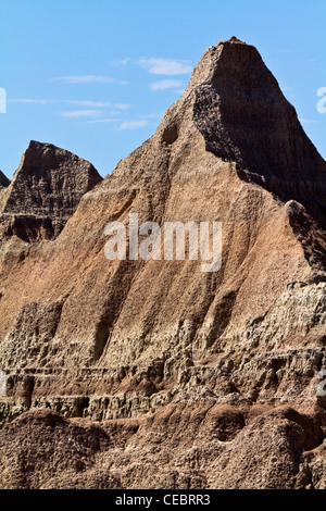 Parc national des Badlands montagnes rocheuses Parc national Dakota du Sud aux États-Unis États-Unis au-dessus du beau paysage personne vertical aux États-Unis haute résolution Banque D'Images