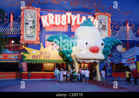 The Simpsons ride krustyland dans Universal Studios Orlando en Floride Banque D'Images