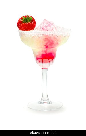 Strawberry Margarita (tequila, jus de lime, triple sec, sirop de fraise) Banque D'Images