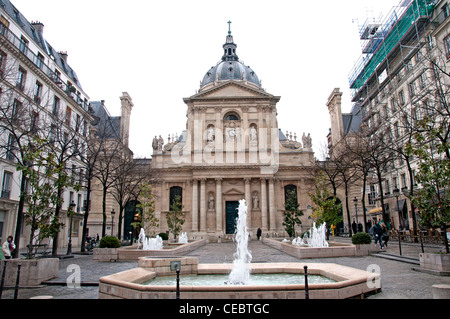 Place de la Sorbonne Université de Paris France Banque D'Images
