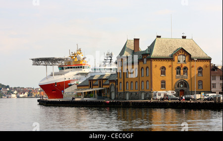 Bureau de douane dans le port de Stavanger, Norvège Banque D'Images