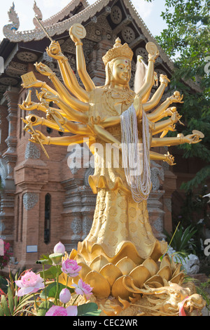 Statue de Kali, temple Wat Lok Molee, Chiang Mai, Thaïlande Banque D'Images