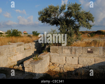 L'Ukraine. Chersonesus Taurica. 6ème siècle avant JC. Ruines. Sébastopol. Banque D'Images