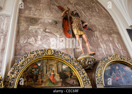 Intérieur richement décoré de la Cour d'Artus à Gdansk, Pologne Banque D'Images