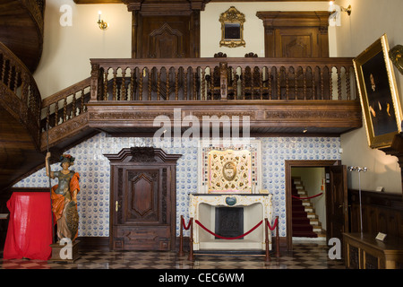 Intérieur de la Cour d'Artus (Polonais : Dwor Artusa) à Gdansk, Pologne Banque D'Images