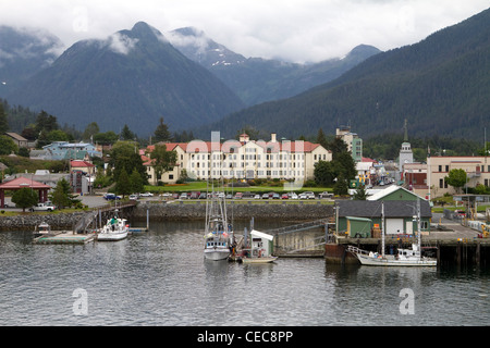 Avis de Pioneer Home à Sitka, Alaska, USA Banque D'Images