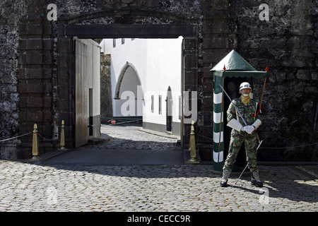 L'île San Miguel Açores Portugal Ponta Delgada Fort Sao Bras au quartier général de la marine Banque D'Images