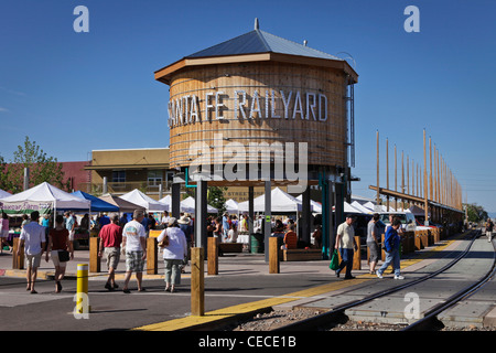 Santa Fe, Nouveau Mexique, États-Unis. Quartier Gare. Farmers Market. Banque D'Images