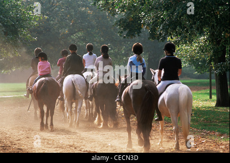 L'Angleterre, Londres, Équitation dans Hyde Park Banque D'Images