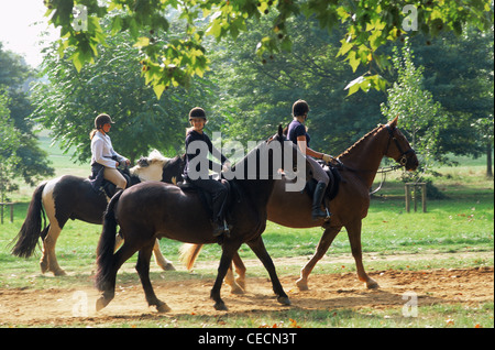 L'Angleterre, Londres, Équitation dans Hyde Park Banque D'Images