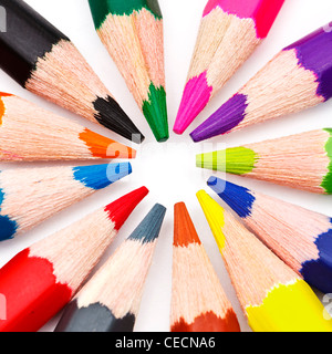 Groupe des crayons de couleur Banque D'Images