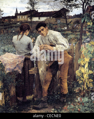 Jules Bastien-Lepage Village Amour 1882 XIX e siècle Banque D'Images