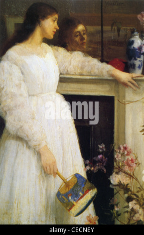 James Abbott McNeill Whistler (1834 - 1903) Symphonie en blanc. N° 2 : La jeune fille Blanche XIX ème siècle Banque D'Images