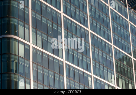 Close-up de Citigroup Center (CCG1) au 33 Canada Square par Norman Foster, a terminé 1999, Canary Wharf, les Docklands, London, UK Banque D'Images