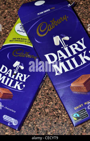 Cadbury Dairy milk chocolate Banque D'Images