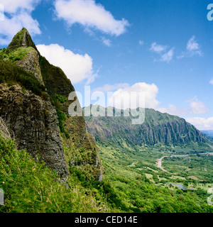 Nu'uanu Pali Oahu Hawaii orientale Banque D'Images
